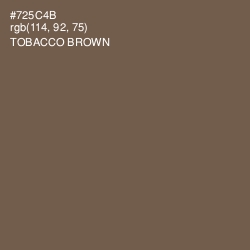 #725C4B - Tobacco Brown Color Image